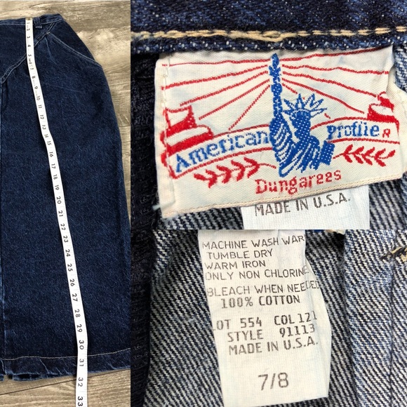 ⚡️Vintage⚡️American Profile Dungarees Denim Skirt. - Picture 5 of 8